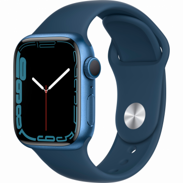 Apple Watch Series 7 GPS 41mm Blue Aluminium Case with D