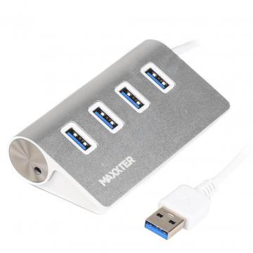 Maxxter USB 3.0 Type-A 4 ports silver