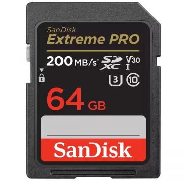 SANDISK 64GB SD class 10 UHS-I U3 V30 Extreme PRO