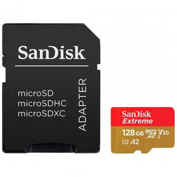 SANDISK 128GB microSD class 10 UHS-I Extreme For Action Ca