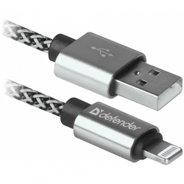 Defender USB 2.0 AM to Lightning 1.0m ACH01-03T PRO White