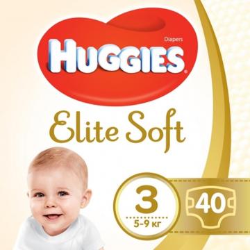Huggies Elite Soft 3 (5-9 кг ) Jumbo 40 шт