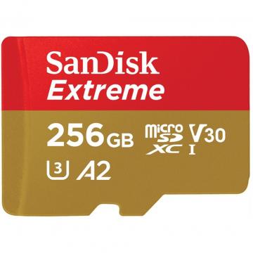 SANDISK 256GB microSD class 10 UHS-I U3 V30 Extreme