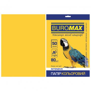 BUROMAX А4, 80g, INTENSIVE yellow, 50sh