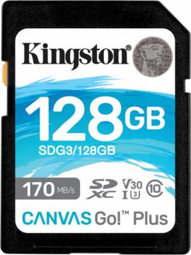 Kingston 128GB SDXC class 10 UHS-I U3 Canvas Go Plus