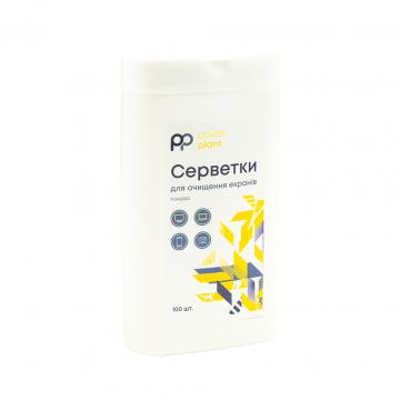 PowerPlant Screen Cleaning Wipes, 100шт