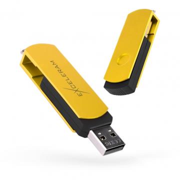 eXceleram 64GB P2 Series Yellow2/Black USB 2.0