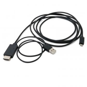 EXTRADIGITAL MHL, microUSB (5pin) M, USB M-HDMI AM (1.8m)