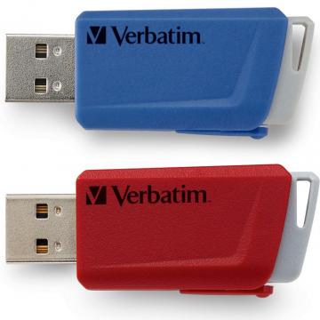Verbatim 2x32GB Store 'n' Click Red/Blue USB 3.2