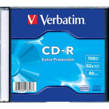 Verbatim CD-R 700Mb 52x 1шт Slim Case