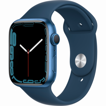 Apple Watch Series 7 GPS 45mm Blue Aluminium Case with D