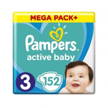 Pampers Active Baby Mid Розмір 3 (6-10 кг) 152 шт