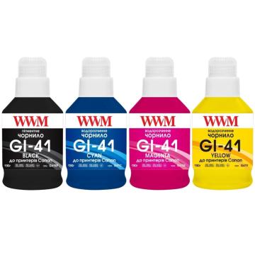 WWM Canon GI-41 для G2420/3420 4х190г BP/C/M/Y SET, Pi