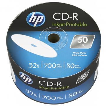 HP CD-R 700MB 52X IJ PRINT 50шт