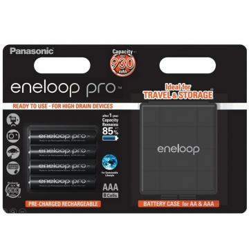PANASONIC Eneloop Pro AAA 930 mAh * 4 + Case