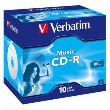 Verbatim CD-R 700Mb 16x Jewel Case 10 Pack Music