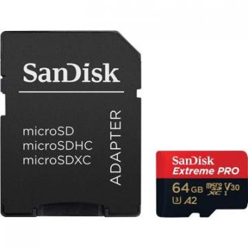 SANDISK 64GB microSDXC class 10 UHS-I U3 Extreme Pro V30