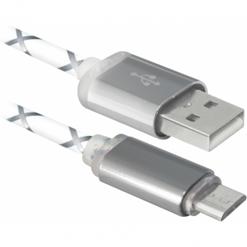 Defender USB08-03LT USB - Micro USB, GrayLED backlight, 1m