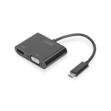 DIGITUS USB-C to HDMI/VGA Full HD