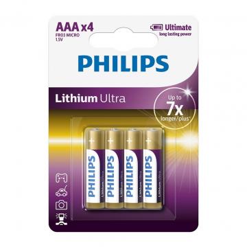 Philips AAA FR03 Lithium Ultra * 4