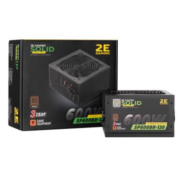 2E GAMING SOLID POWER (600W), >85, 80+ Bronze, 120mm