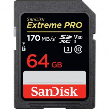 SANDISK 64GB SDXC class 10 V30 UHS-I U3 Extreme Pro