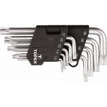 Topex ключи шестигранные Torx T10-T50, набор 9 шт.*1 уп.