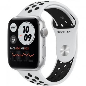Apple Watch Nike SE GPS, 44mm Silver Aluminum Case with