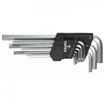 Topex ключи шестигранные HEX 1.5-10 мм, набор 9 шт.*1 уп